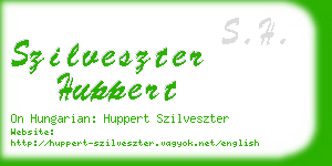 szilveszter huppert business card